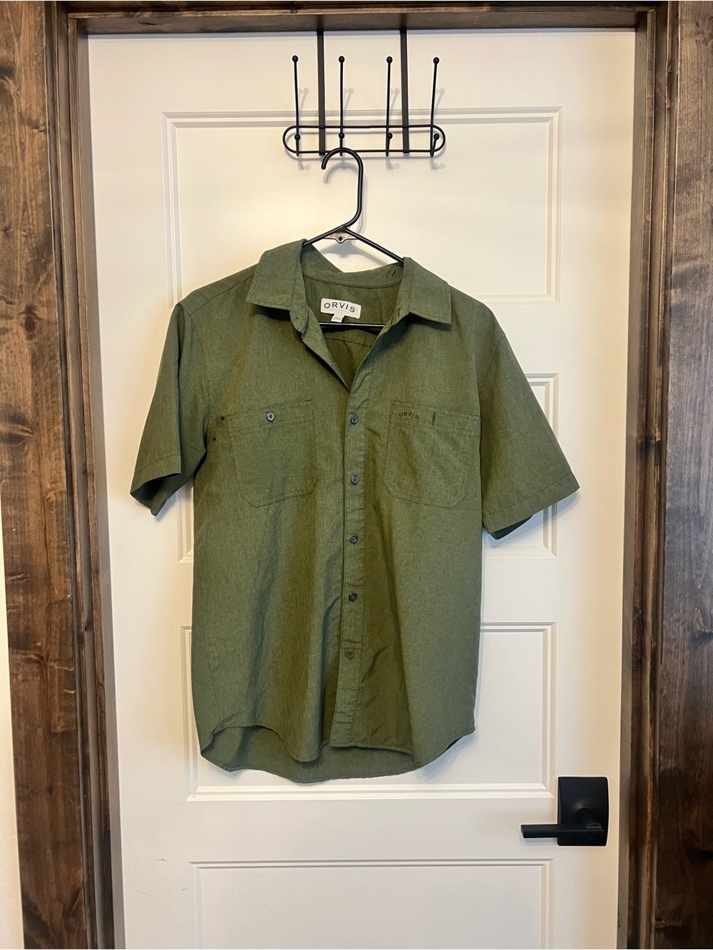 Orvis Olive Green Short-Sleeve Button-Down Shirt